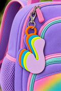 Retro Rainbow Bag Tag, Lanyard or Keychain A-Z