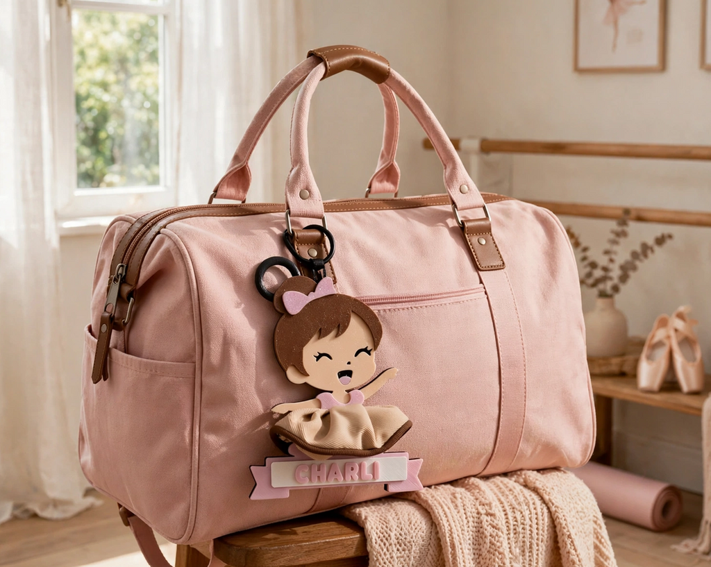 Scrunchie Ballerina Keeper — Bag Tag & Cake Topper