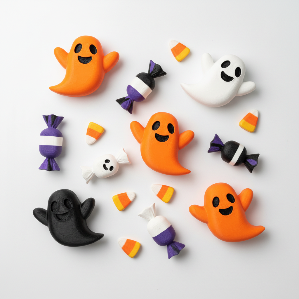 Ghosts and Candy Halloween