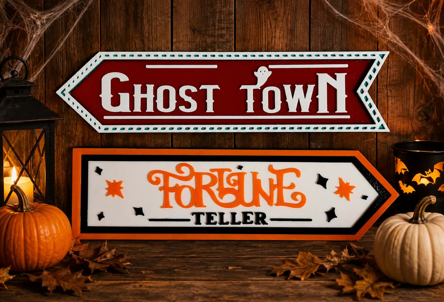 Halloween Directional Sign. Trick or Treat!