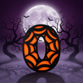 Halloween Ghostly Numbers - 0 Spooky Background
