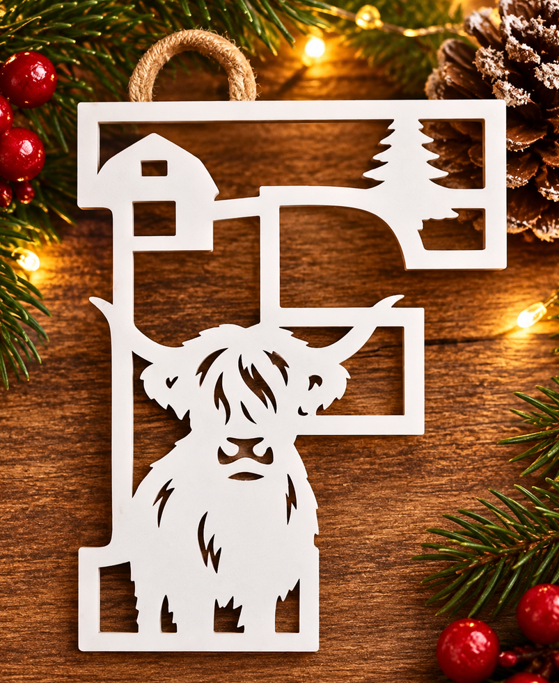 Highland Cow Letters A-Z